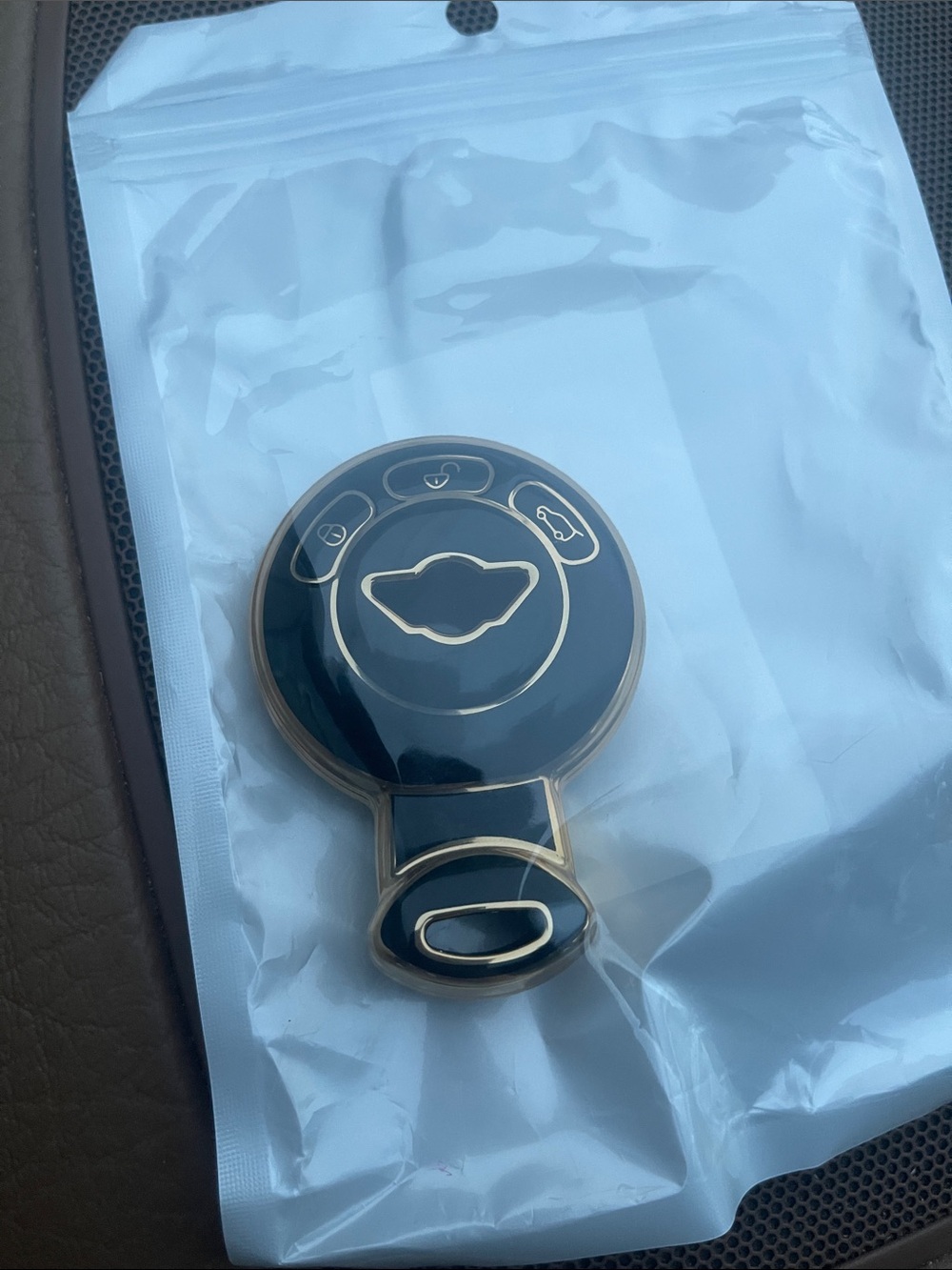 Black and Gold MINI Cooper Style Key Fob Cover